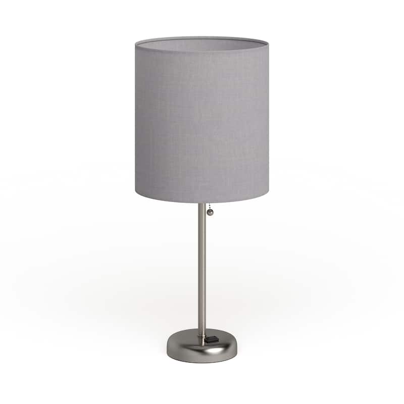 Porch & Den Custer Metal/ Fabric Lamp with Charging Outlet