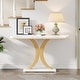 preview thumbnail 4 of 15, 40 Inches Narrow Industrial Console Sofa Table for Entryway