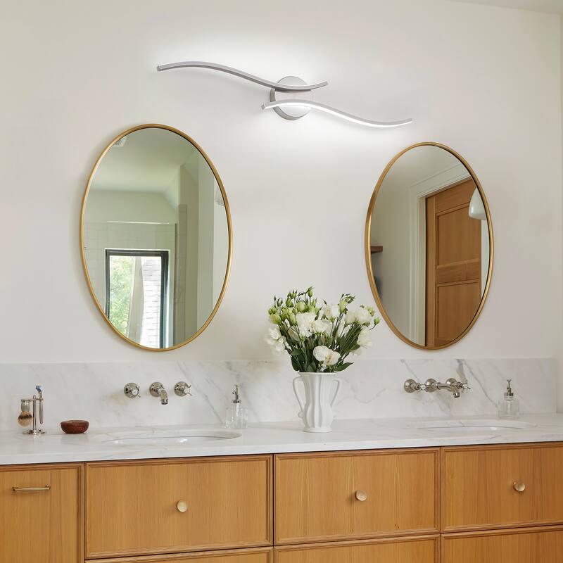 23.6'' Dimmable Intergrated LED Wall Sconce 6000K Bathroom Vanity Light