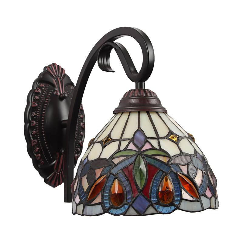 Tiffany Victorian Design 1-light Dark Bronze Wall Sconce