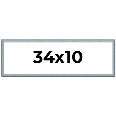 34x10 Frame Rustic Sky Blue Solid Wood Picture Frame | 0.75 Inch