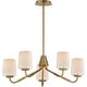 preview thumbnail 2 of 9, Maxim 12696WT Durham 5 Light 26" Wide Chandelier