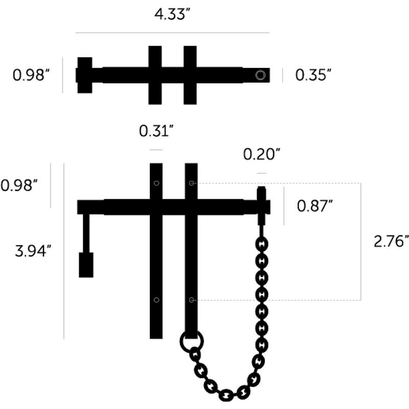Buster + Punch UCC-054559 Precious Bar Luxury Modern Industrial Linear - Brass