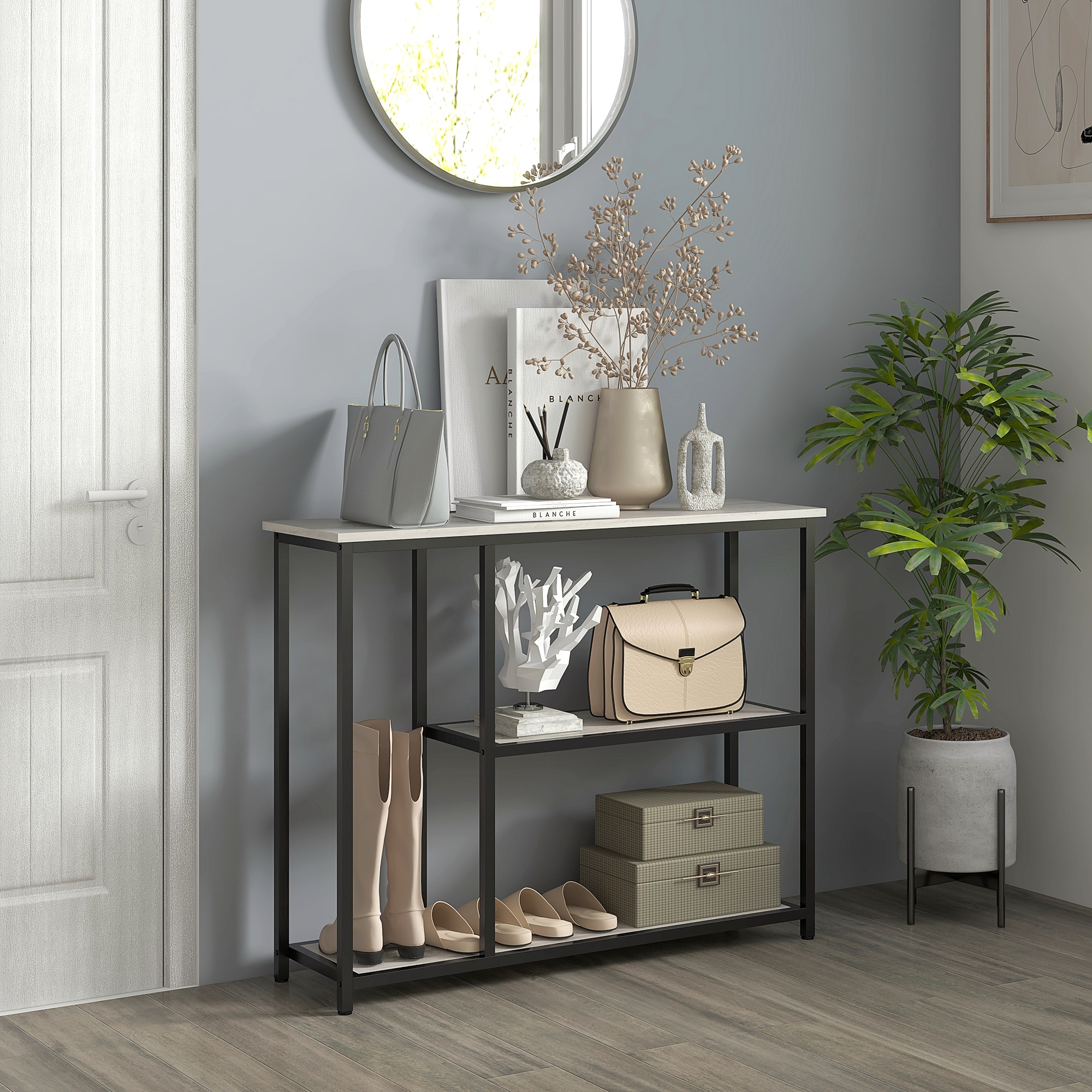 Narrow modern console table sale