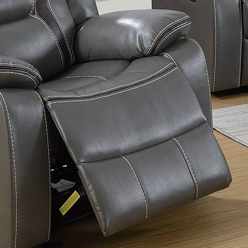 Gel Leatherette Glider Recliner