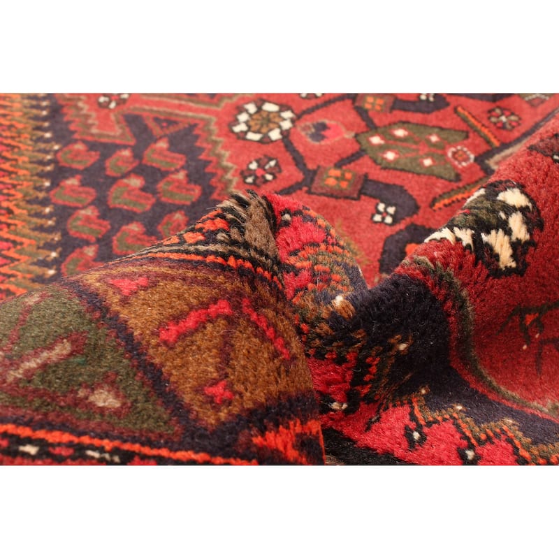 ECARPETGALLERY Hand-knotted Andelz Red Wool Rug - 4'4 x 6'5