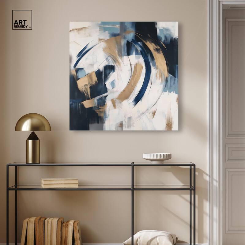 Golden Vortex I Canvas by Art Remedy, Gallery Wrapped