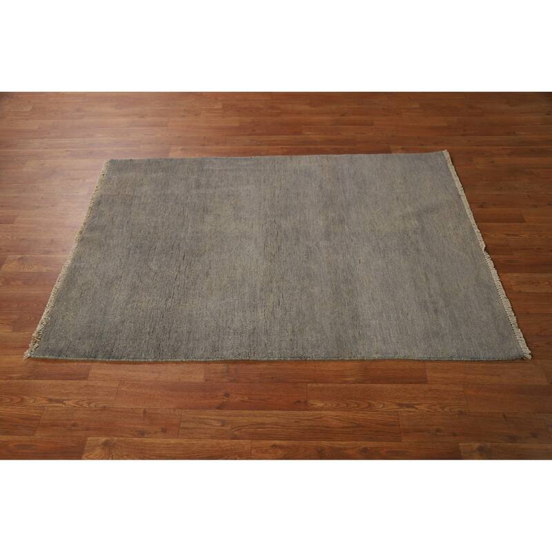 Hand Knotted Oriental 100% Wool Carpet Modern Modern Multi-Colored Gabbeh Area Rug - 4' 11'' X 3' 4''