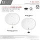 preview thumbnail 7 of 10, STYLISH Porcelain Oval 19.5 inches Undermount Ceramic Bathroom Sink with Overflow