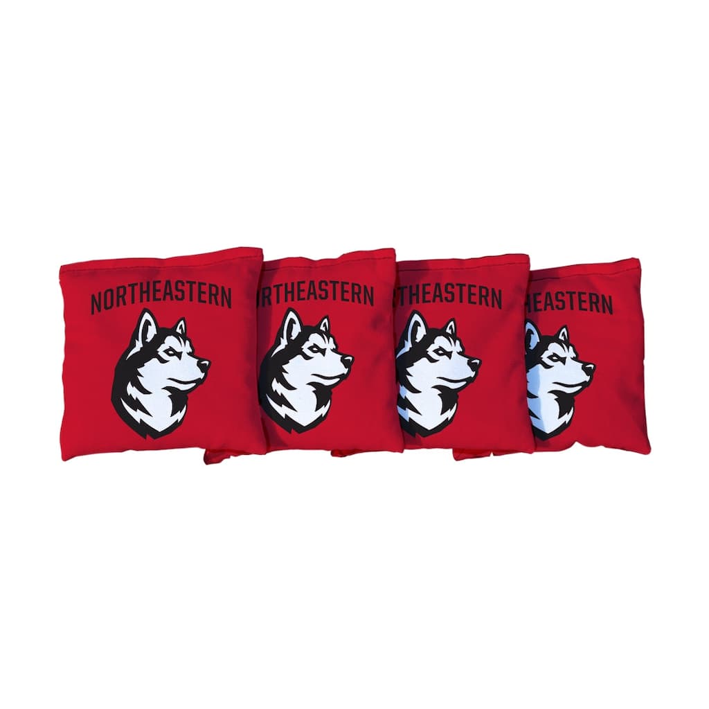 Northeastern University NU Huskies Red Cornhole Bags