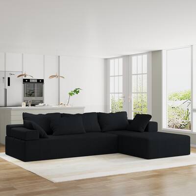 108" Chenille Upholstered Modular L-Shaped Sectional Sofa