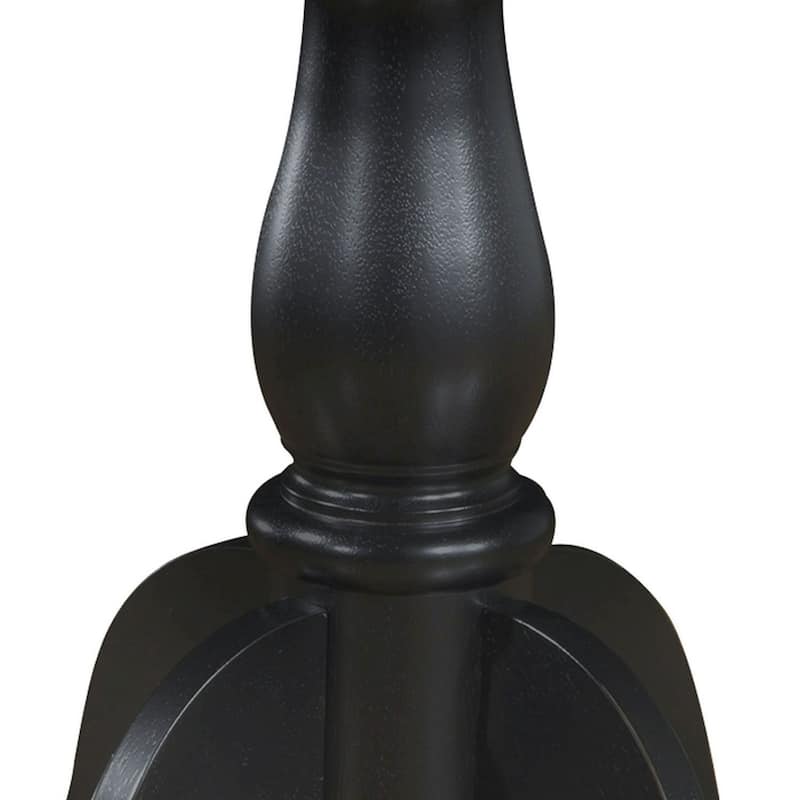 Round Dining Table with Pedestal Feet - 30" - Antique Black