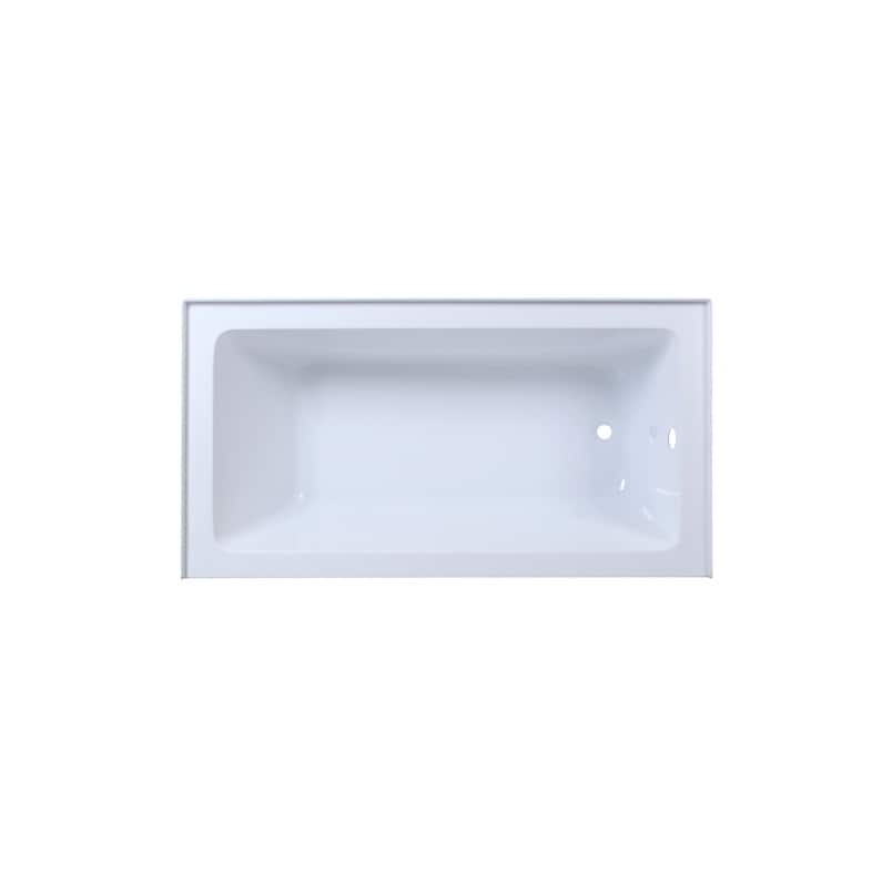 Indigo Home Alcove Soaking Bathtub 32x60 inch Right Drain in Glossy White