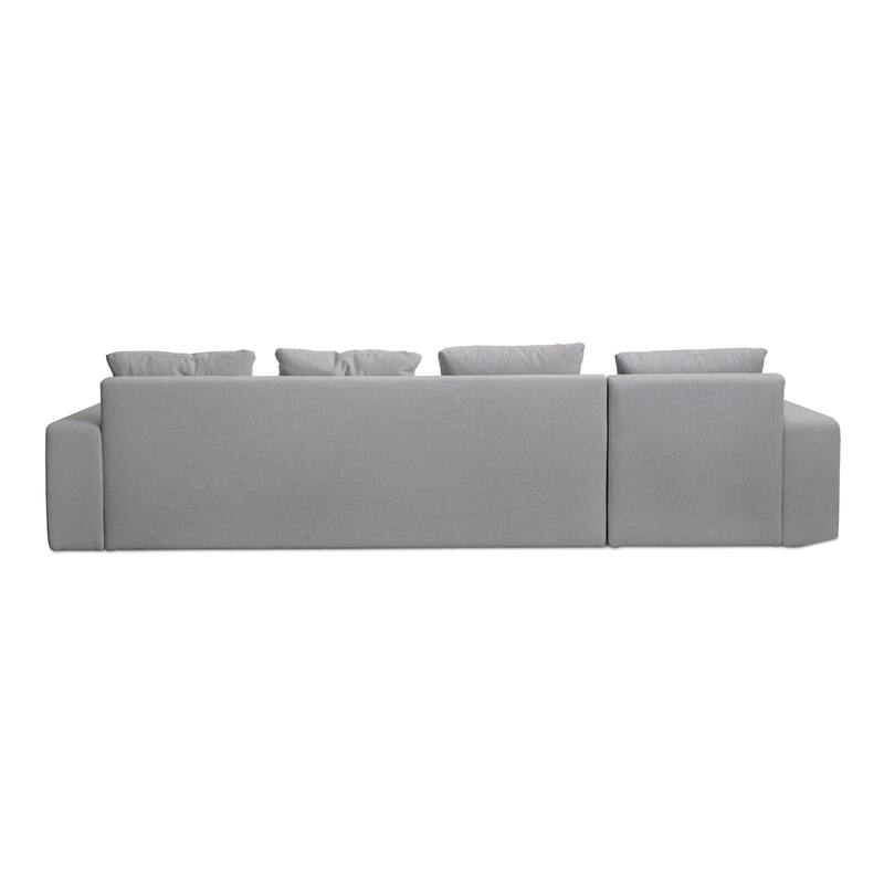 NADAAL STUDIOS Cavan Right-Facing Sectional Sofa, Wide Track Arms, Performance Polyester Upholstery, Seats 5, Rust