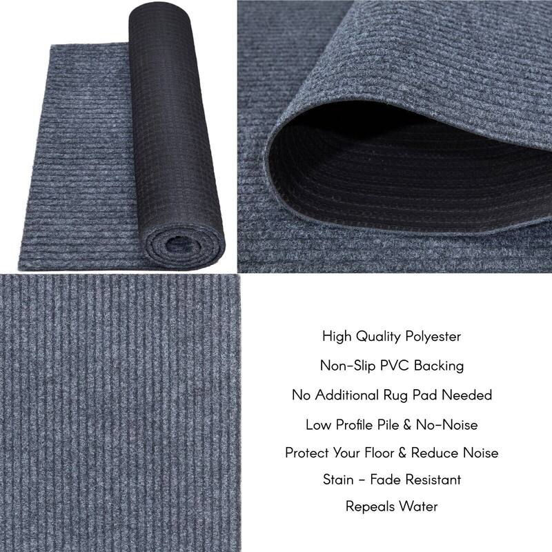 High-Quality Outdoor/Indoor Carpet Runner Rug with Non-Slip PVC Backing 42'' wide