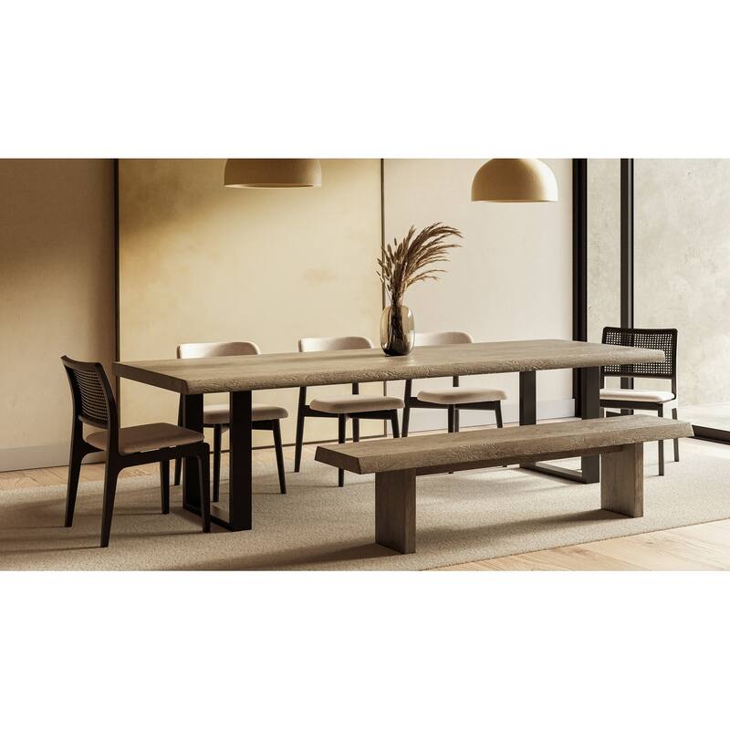 Urbia Brooks Solid Acacia Dining Table - U Base