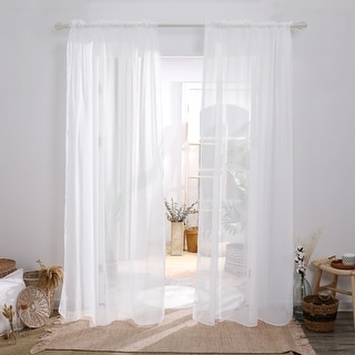 Deconovo Sheer Voile Curtain (2 Panel)