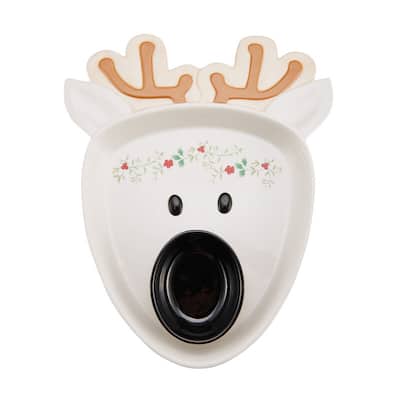 Pfaltzgraff Winterberry Reindeer Chip And Dip