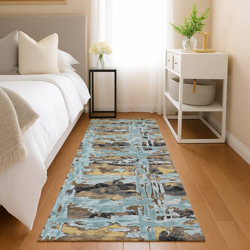 Machine Washable Indoor/ Outdoor Casual Fowler Chantille Rug