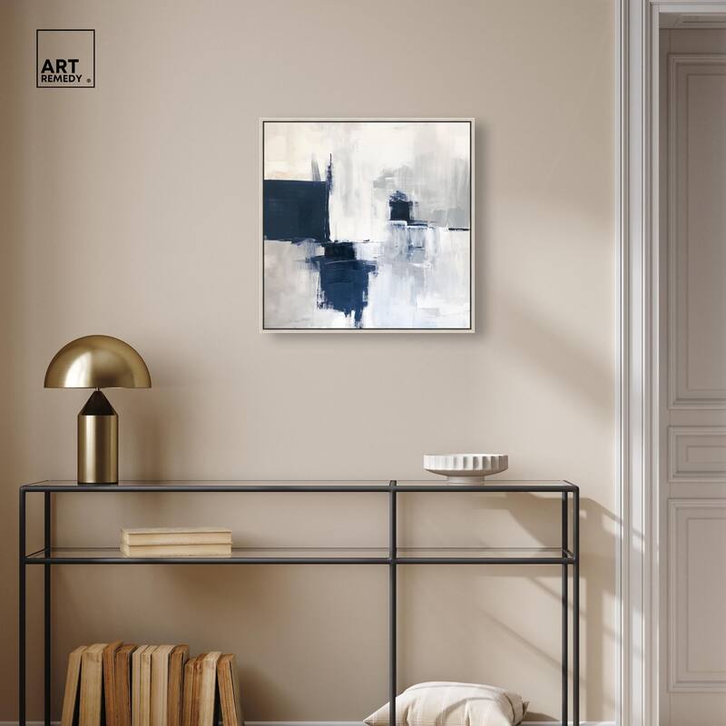 Porcelain Blue on White I Canvas by Art Remedy