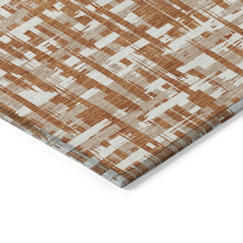 HomeRoots Abstract Transitional Rectangle Outdoor Rug