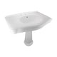 preview thumbnail 8 of 15, Darbyshire White Bathroom Pedestal Sinks with 8 in. Widespread Faucet Holes Renovators Supply