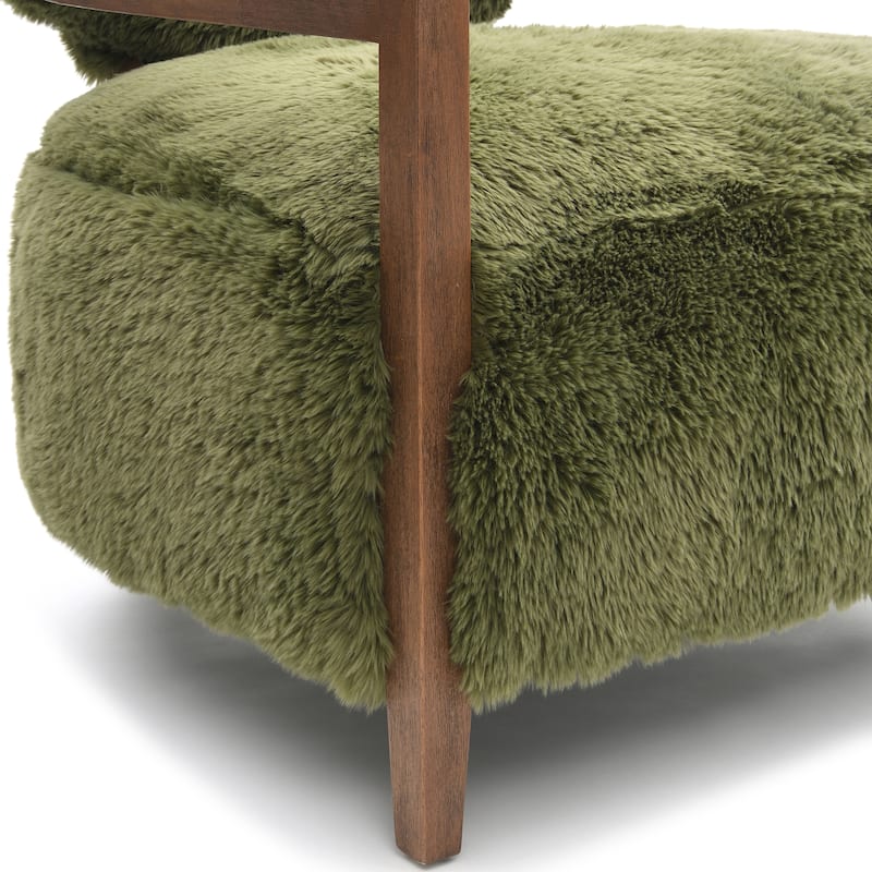 Furniture of America Lumir Modern 28-inch Faux Fur Accent Arm Chair