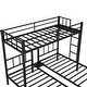 preview thumbnail 9 of 7, Detachable Twin Over Twin Triple Metal Bunk Bed with Guardrails, Ladders, and Storage Shelf, Ideal for Kids and Guests