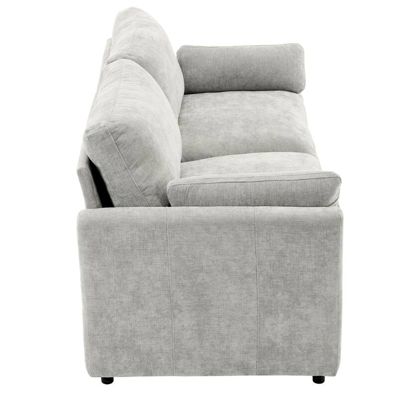 68.1" Chenille 2-Seater Sofa with Double-Layered Cushions for Living Room