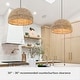 preview thumbnail 7 of 6, Hunter Hillmount Natural 1 Light Pendant - Transitional, Boho - Kitchen, Dining Room, Entryway