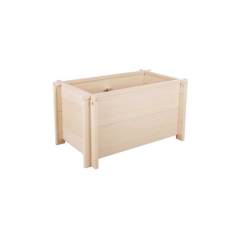 New Age Garden® ECOFLEX® Composite Outdoor Herb Flower Rectangular Planter in Maple