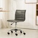 preview thumbnail 14 of 35, Faux Leather Office Chair with Wheels, Upholstered Task Chair with Metal base, Swivel Rolling Chair with Adjustable Height - N/A
