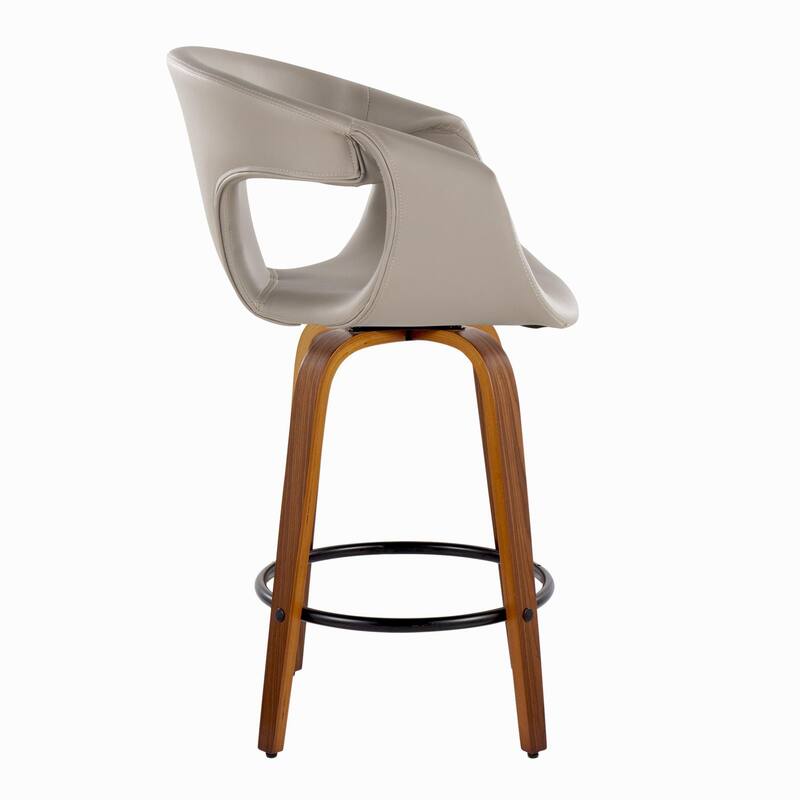 Carson Carrington Saurya 26" Fixed-Height Counter Stool with Bent Wood Legs & Round Footrest (Set of 2)