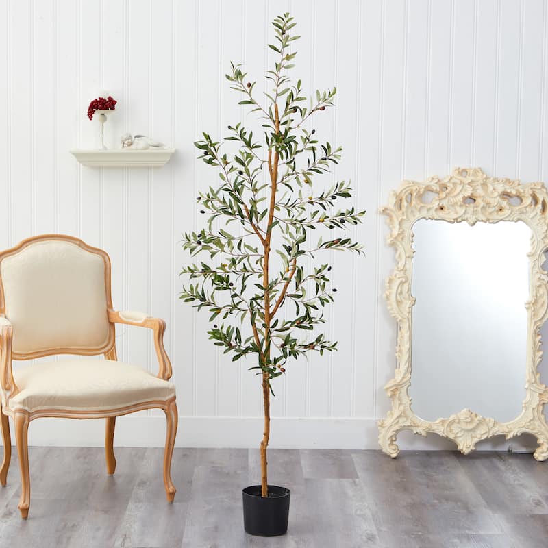 5.5' Olive Artificial Tree - 6"