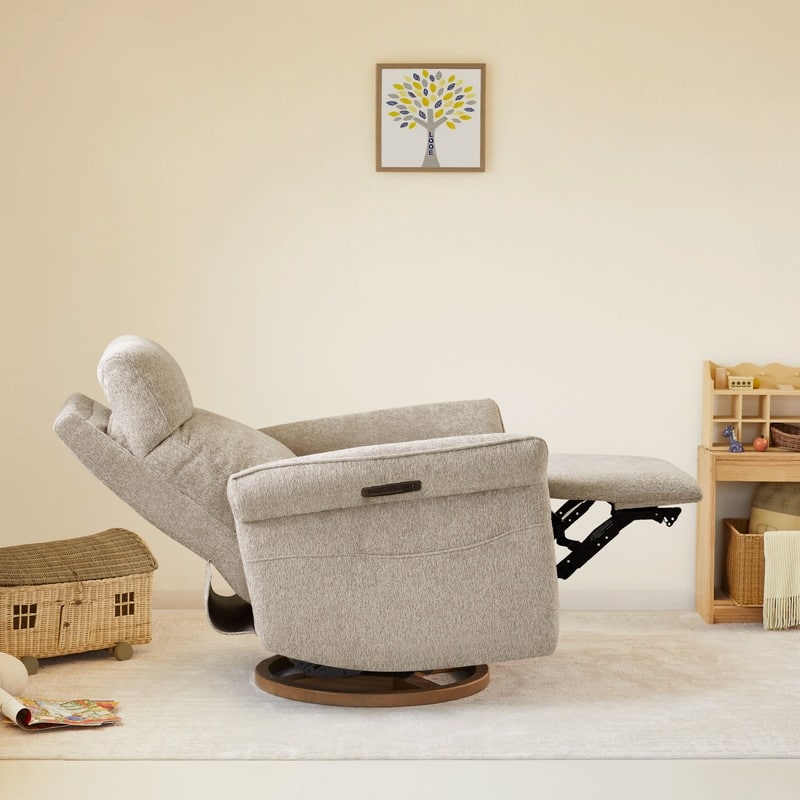 Spruce & Spring Power Swivel Recliner Chair Triple-Motor Nursery Glider