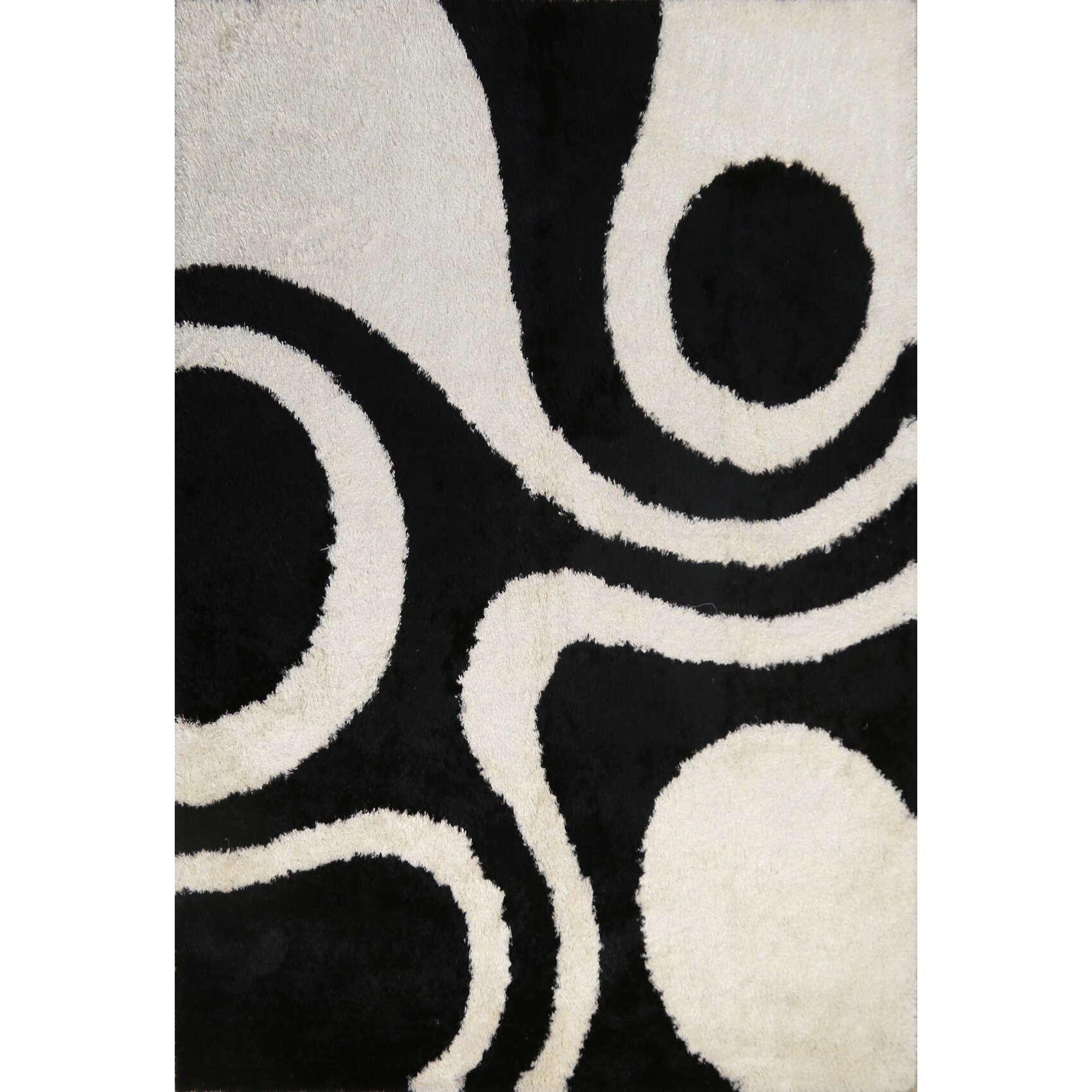 Shop Modern Shaggy Oriental Area Rug Hand Tufted Living Room Carpet 8 0 X 10 0 Overstock 32334956