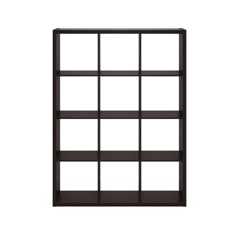 Furinno Cubicle Open Back Decorative Cube Storage Organizer, 12-Cube, White
