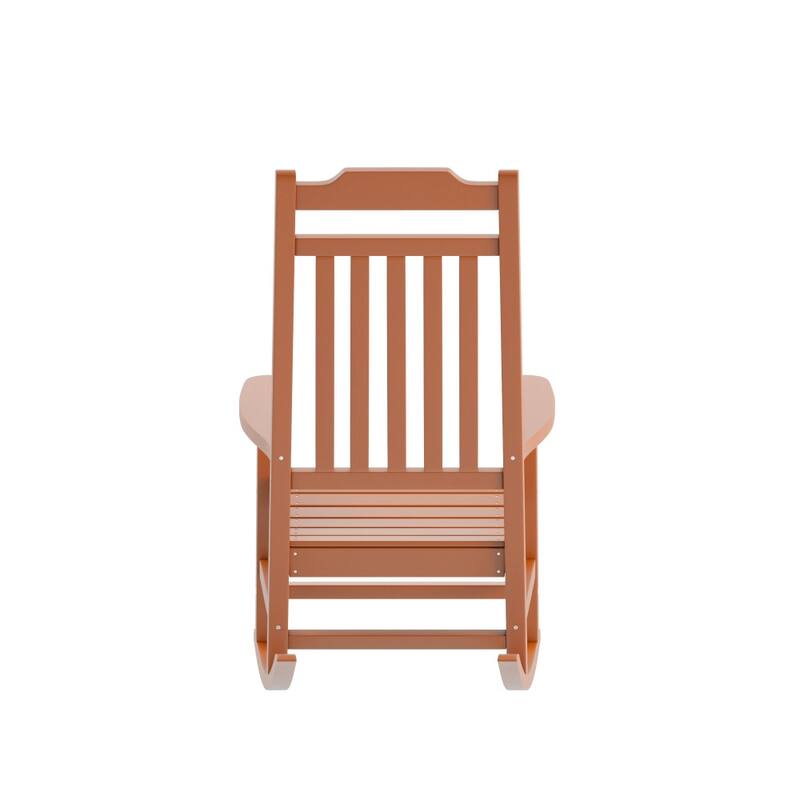 All-Weather Rocking Chair in Faux Wood - Patio and Backyard Furniture