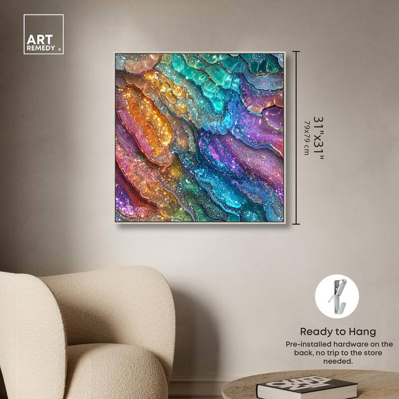 Glittering Spectrum I Canvas by Art Remedy