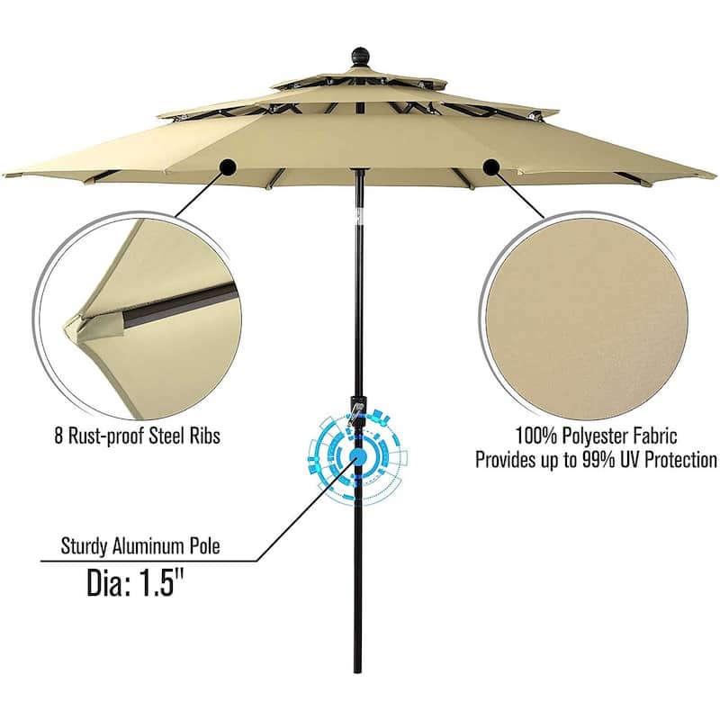 MAISON ARTS 5/6-piece Black Steel Patio Dining Set