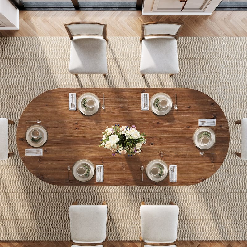 Solid Wood Dining Table, Kitchen Table, Living Room Office Accent Dining Table Gathering Table