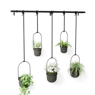 Umbra 1018086 Triflora 7-1/4" Wide Steel Hanging Planters