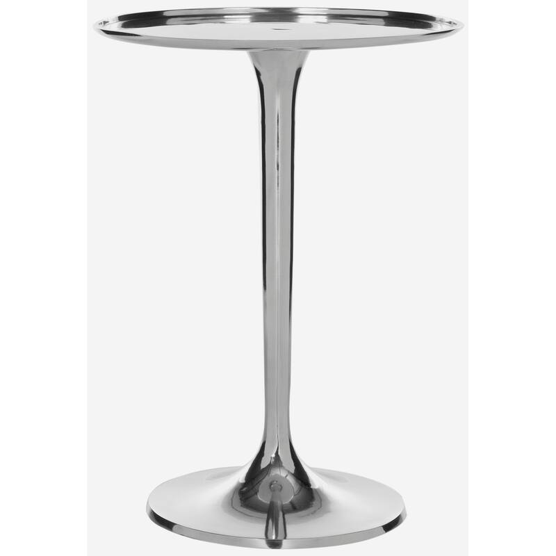 SAFAVIEH Deana Round Top Sleek Table - 15" W x 15" D x 20" H - 15Wx15Dx20H - Silver
