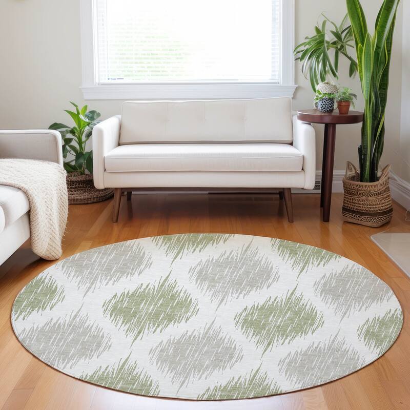 Machine Washable Indoor/ Outdoor Chantille Contemporary Geo Rug