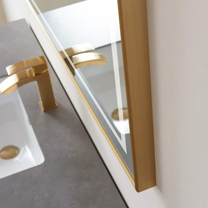 36" Rectangular LED Lighted Accent Bathroom/Vanity Wall Mirror - 36