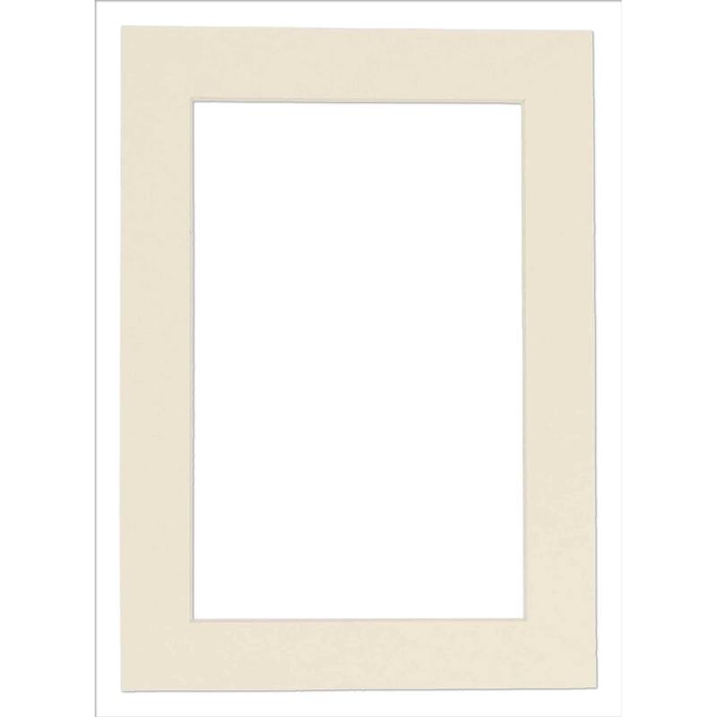 24x30 Mat Bevel Cut for 22x26 Photos - Acid Free Textured Cream Precut Matboard - For Pictures, Photos, Framing - Antique White