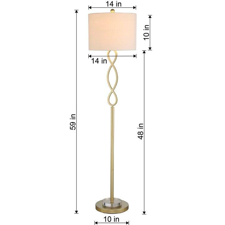 Maxax 59" Gold Metal Wave Lines Floor Lamp - 14*14*59