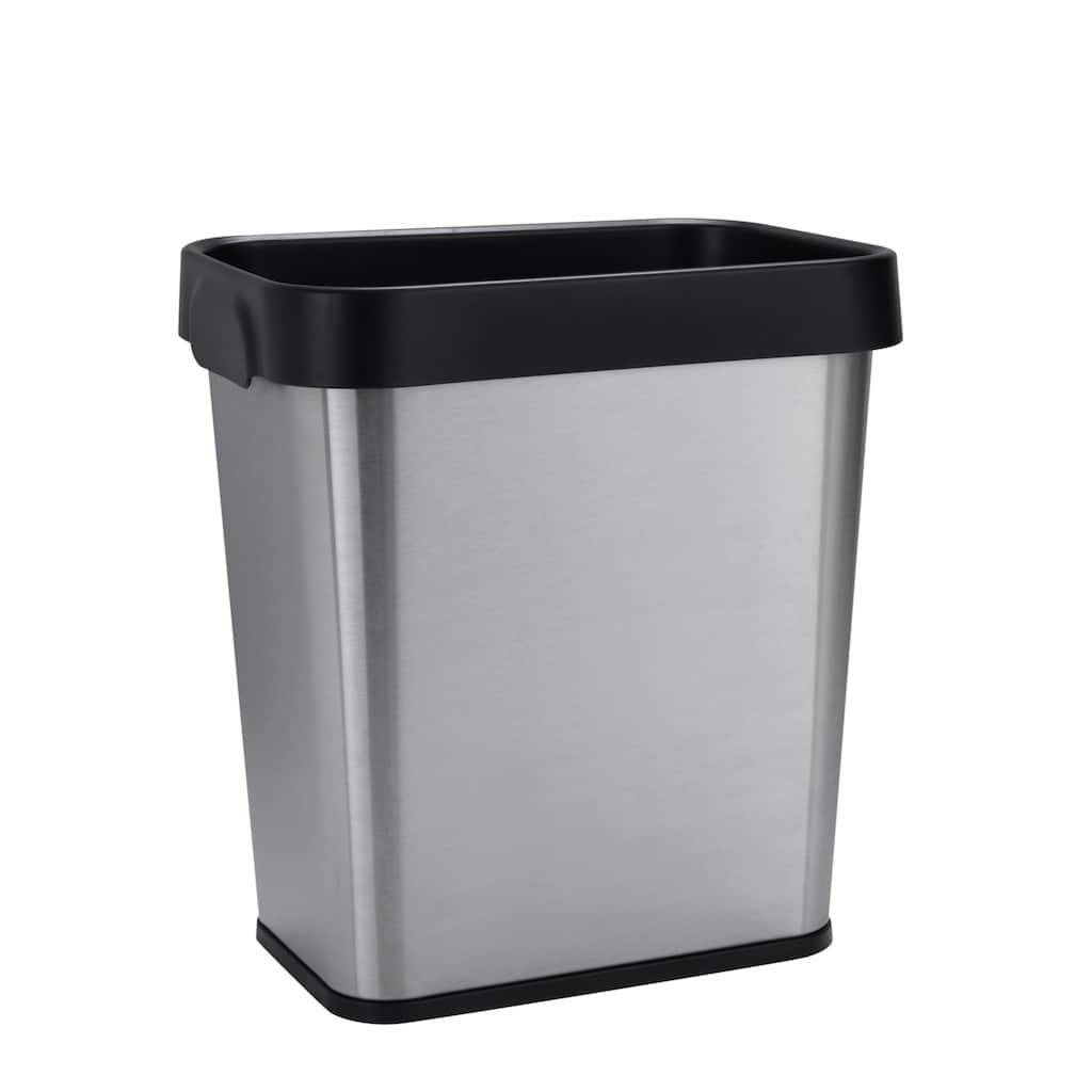 Bath Bliss 8L Stainless Steel Waste Bin - 9.84" x 6.69" x 10.63"