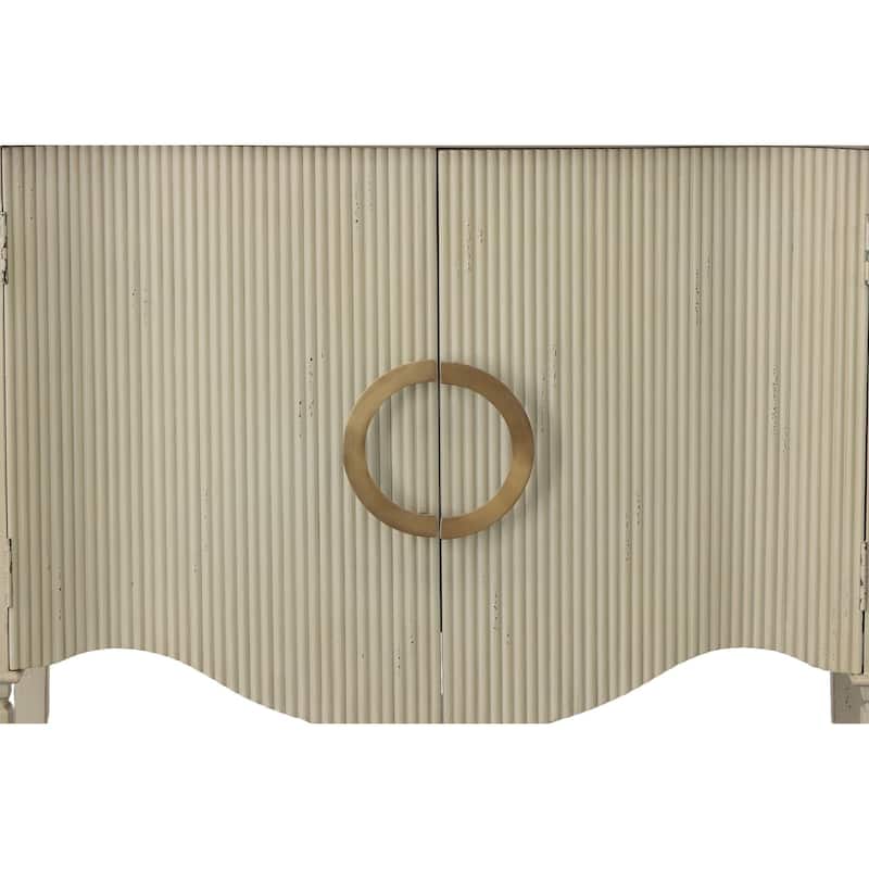 Willow 36" 2-Door Server, Distressed Cream