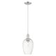 preview thumbnail 18 of 34, Innovations Lighting Downtown Urban - Preston - 1 Light 6" Flute Shade Cord Hung Mini Pendant Clear Shade/Brushed Satin Nickel